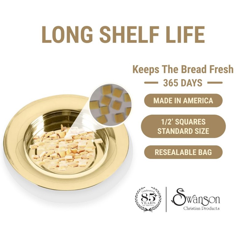 Baked Bread Square Communion Bread Approximately 500pack Swanson Christian Products