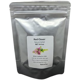 Red Clover Herb - Dried Trifolium pratense Leaf & Flower C/S by Nature Tea (4 oz)