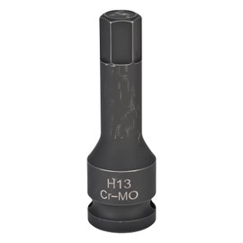 13mm Hex Impact Socket 1/2" Drive - CR-MO Steel Professional Impact Bit for Stubborn Bolts, Heavy Duty Truck & Car Repair (Phosphate Black Coated)