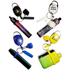 Vapelock Retracting Vape ClipPatent Pending The First Retracting Anti-Loss Device for All Lightweight Vapes Keeps Vape Upright and Available