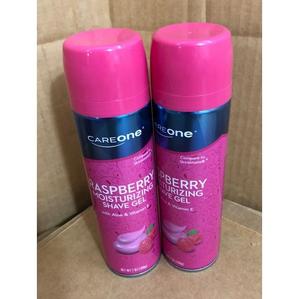 Careone Raspberry Moisturizing Shave Gel w/ Aloe & Vitamin E 7-oz (Lot of 2) **