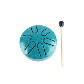 Gugxiom Mini Steel Tongue Drum, 3 6 Notes Handpan Drums, Worry Free Drum, Steel Drums for Relaxing and Soothing the Mind (Green)