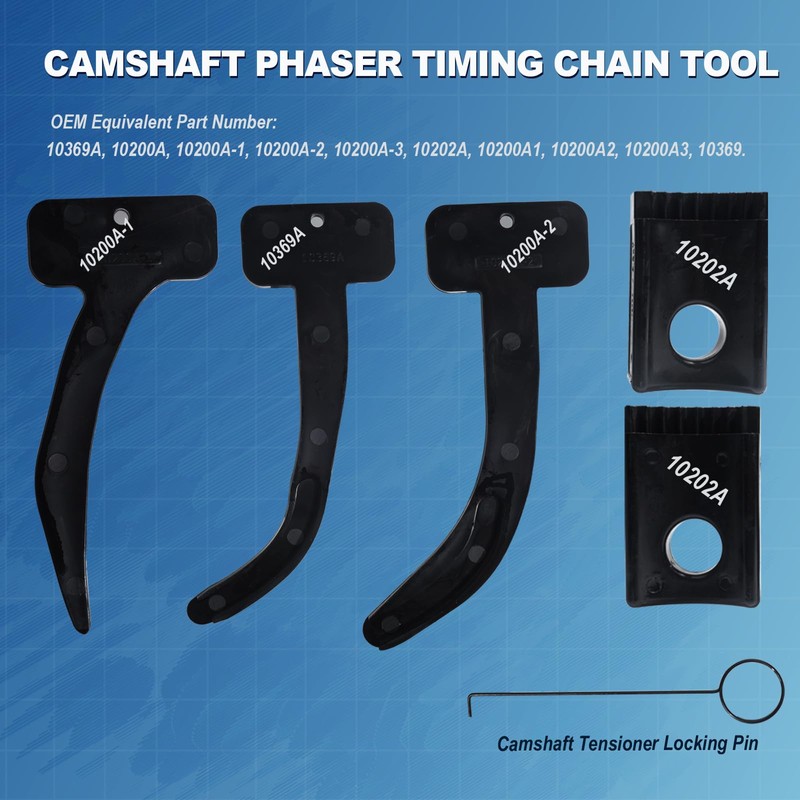 RIODEMBO Camshaft Phaser Timing Chain Tool, Crankshaft Pulley Wrench Compatible