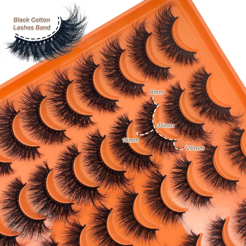 SISIYDY False Eye Lashes Strips Wispy Faux Mink 3D Cat