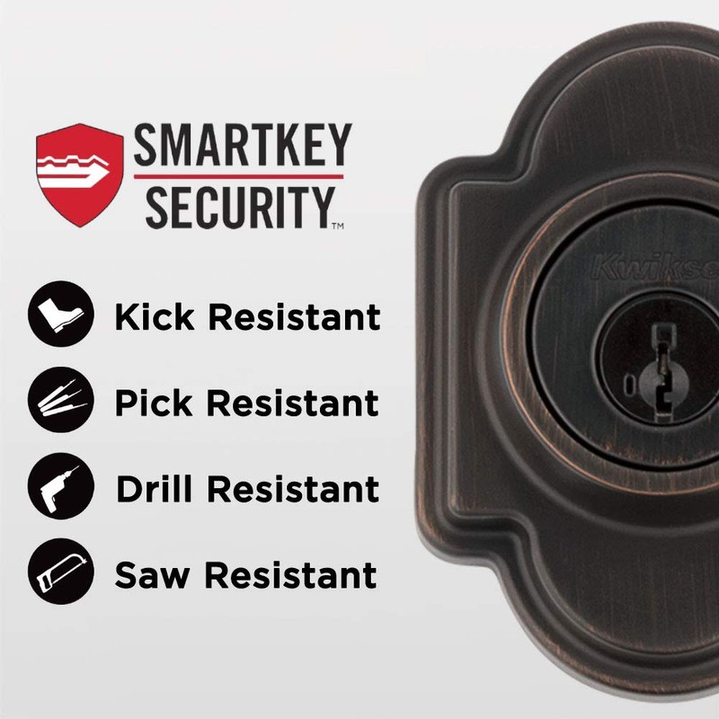 Kwikset Arlington Single Cylinder Handleset with Tustin Lever Featuring SmartKey
