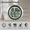 Digital Waterproof Shower Clock, Bathroom Wall Clock with Temperature, Suction