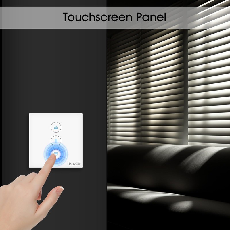 HEUXGIR WiFi Blind Switch, 86 mm Smart Roller Shutter Switch