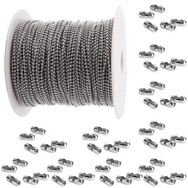 Sweet Plus Ball Chain Keychain Connector Stainless Steel Bracelet Necklace Handmade Material 20m (2.4mm)