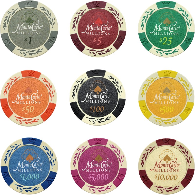 MRC POKER 500 pcs 14g Monte Carlo Millions Deluxe Poker