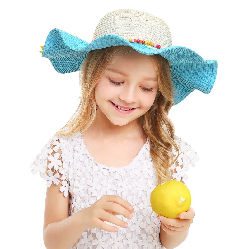 Sombreros de sol de ala grande para niños, multicolor, para