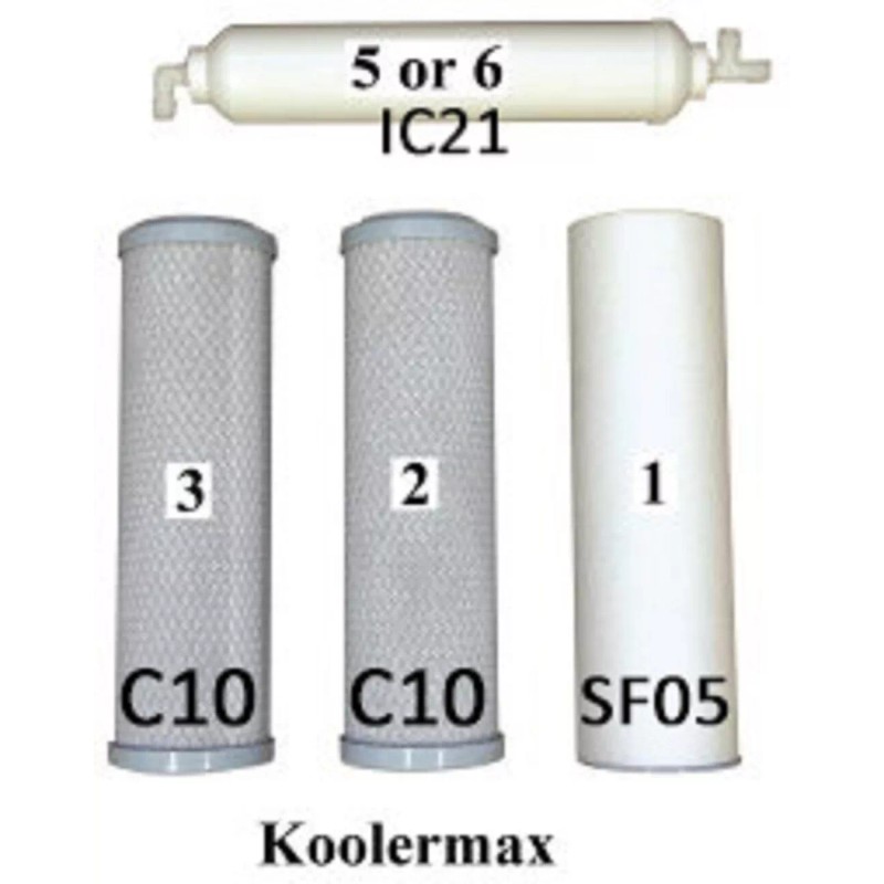 Koolermax KPAK-4 Replacement Filter Sediment Carbon Great Taste fit K5