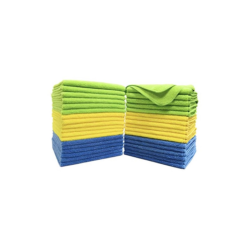 Polyte Toalla de Limpieza Microfibra Multiuso 300 gsm, 40.6x40.6 cm