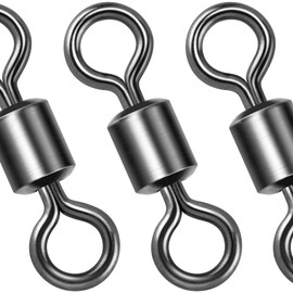 Dr.Fish Barrel Fishing Swivels, Available from #12-#12/0, Stainless Swivels Fishing Tackle Saltwater, Freshwater, Leader/Line/Lure Connector #1/0 132LB