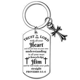 Christian Gifts for Men Bible Verse Keychain Baptism Gifts for Men Christian Graduation Gift for Him Easter Christmas Gift for Him Religious Keychain for Son Brothers