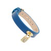 All We Are Sloth Padlock Leather Bracelet for Women (Gold/Navy)