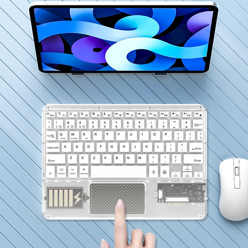 Wireless Bluetooth Keyboard Multifunctional Acrylic Keyboard for Windows for Android