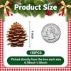 150Pcs Mini Pine Cones for Crafts, 1.18" Natural Pinecones Ornaments