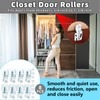 HCEWSBFD 8 Pcs Closet Sliding Door Hardware Wardrobe Roller Kit