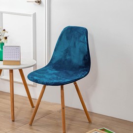 Highdi Chair Covers Set of 6 Dining Room Velvet Stretch Dining Room Chairs Cover Peacock Blue Removable Washable Non-Slip Chair Cover Universal Kitchen Chairs Cover Elegant for Living Room