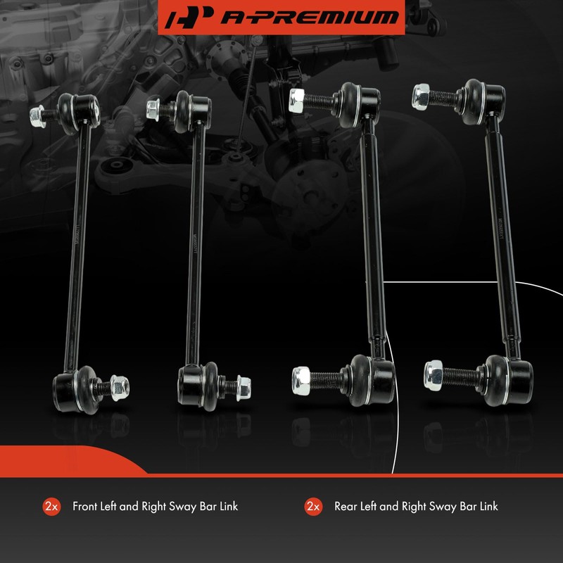 A-Premium Set of 4, Front and Rear Sway Bar Link