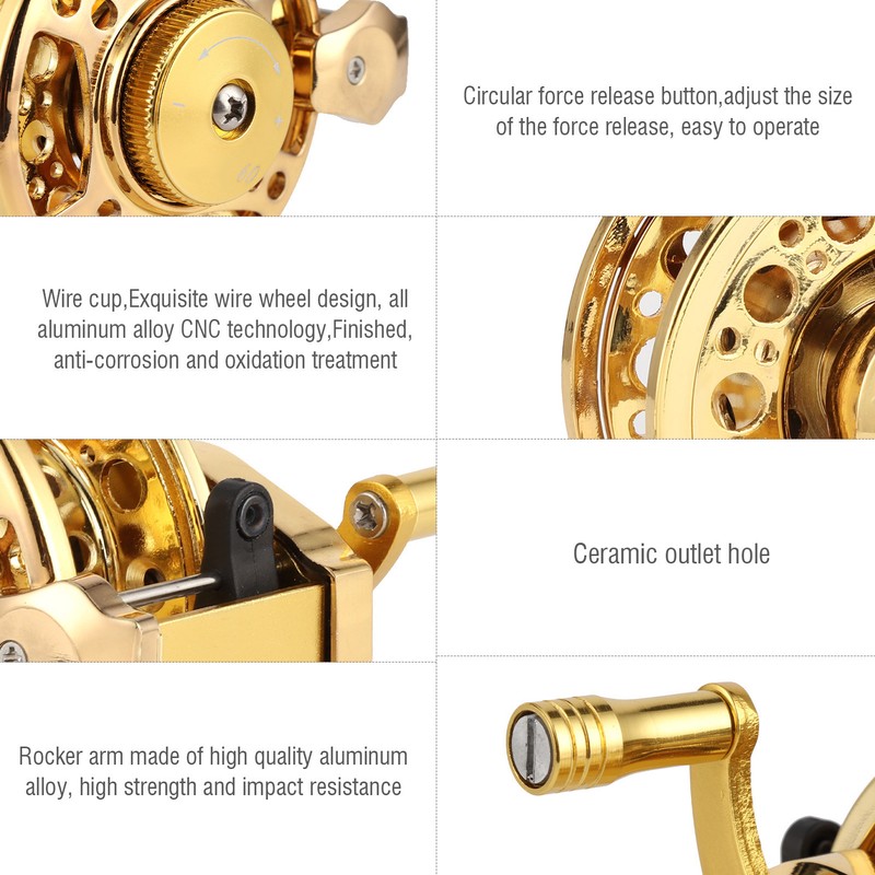 Portable All Metal Fishing Reels 5 Bearings 3.0:1 Gear Ratio