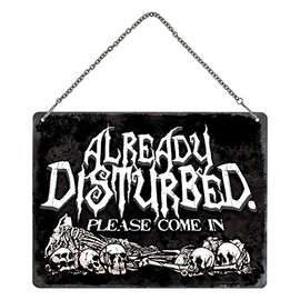 Grindstore "Already Disturbed Mini Tin Sign, Multi-Colour, 20 x 15 cm