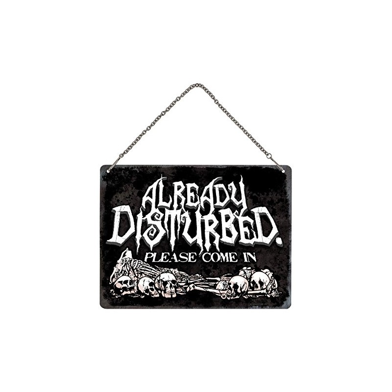 Grindstore "Already Disturbed Mini Tin Sign, Multi-Colour, 20 x 15