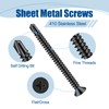 ANCHOREASE #8×1-1/4″ Sheet Metal Screws 200Pcs, 410 Stainless Steel Black