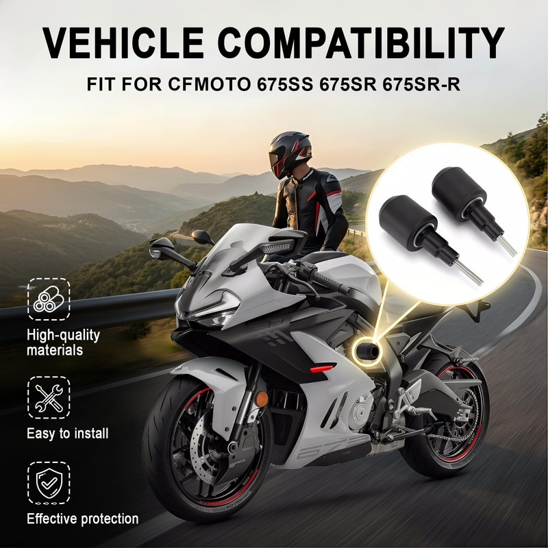 Aluminum Anti-Crash Motorcycle Frame Sliders for CFMOTO 675SS 675SR 675SR-R
