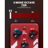 STRICH Polyphonic Octave Guitar Pedal,Digital 3-Mode Octave Shifter with Top/Both/Bottom