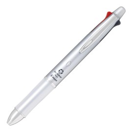 Pilot Dr. Grip 4+1, 4 Color 0.7 mm Ballpoint Multi Pen & 0.5 mm Mechanical Pencil - Silver Body (BKHDF1SFN-S)
