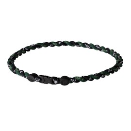 Phiten Tornado Titanium Necklace - Baseball Sports Necklace, Aqua-Titanium Technology (Black/Gold, 18 Inch)