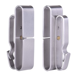 Keychain Holder, Wisdompro Anti-Lost Heavy Duty Stainless Steel Belt Key Holder Key-Clip and 2 Detachable Keyrings for Keys