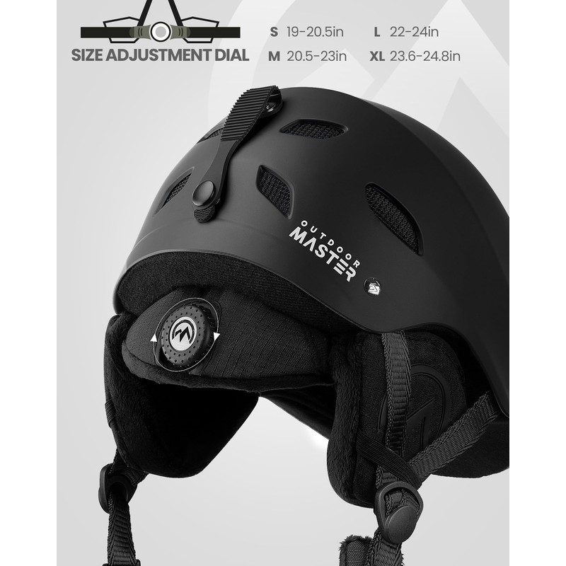 OutdoorMaster Kelvin Ski Helmet - Snowboard Helmet for Men, Women