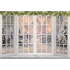 7X5ft Christmas Background White Window Background Outdoor Snow View Forest