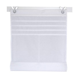 Kessy Roman Blind with Eyelet Top with Piping White, Grey, Green or Natural 45/60/80/100 x 140 cm