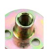 QWORK 3/8"-16 Iron Plate Nut, 12-Piece Set T-nut with Round