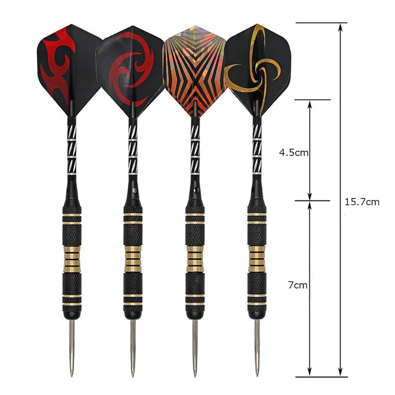 Ariv Hommey 12PCS 22g Iron Tip Dart Flights Aluminum Barrel