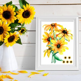 20pcs Sunflower Thumbtacks Push Pins,Cork Board Pins,Drawing Pins,Cute Resin Decorative Tacks Cork Board Tacks Flower Tacks Plant Pins Novelty Push Pins Decorative Nails for Photo Wall Bulletin Board