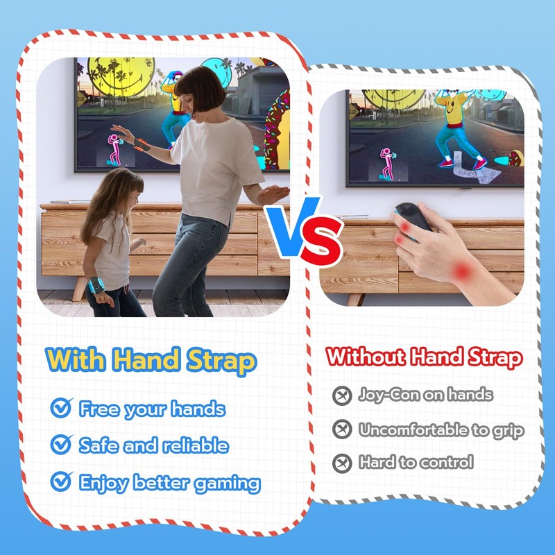 Mcbazel Verstellbarer Handgurt für Switch 2 Joycon, Abnehmbarer Just Dance