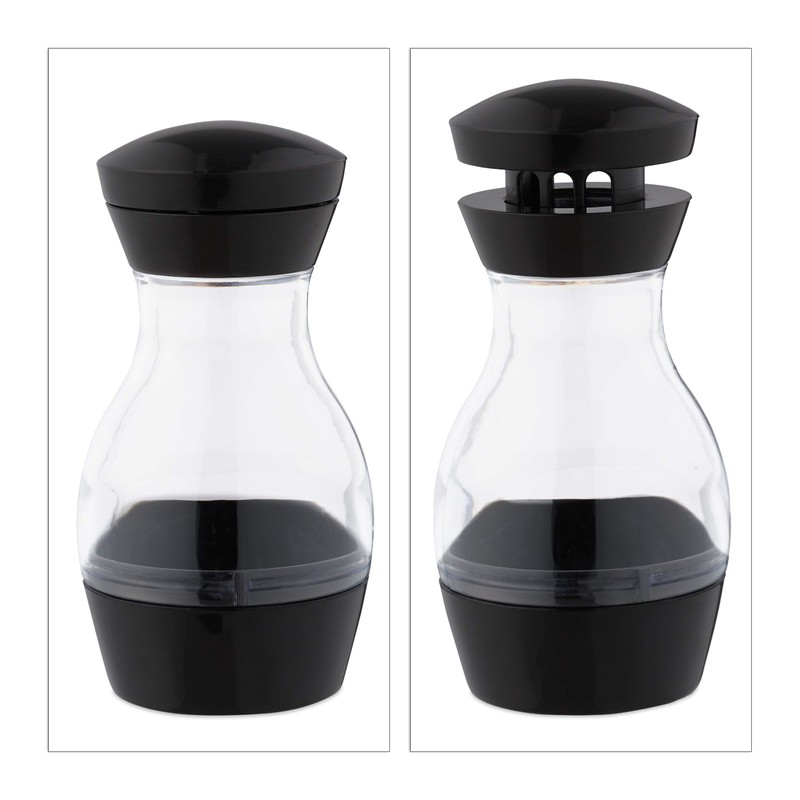 Relaxdays Spice Carousel with 8 Spice Shakers, 360° Rotation, Portable,