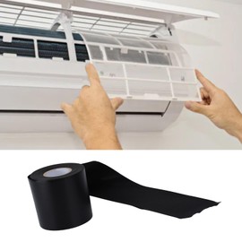 Hztyyier 1 Roll of Pipe Tape, High-Quality PVC Tape for Insulating Air Conditioners, Black, 60 mm x 11.5 m