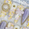 Pearl Tweed Handmade Nail Tips - Oval / 진주 트위드