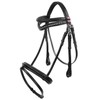 John Whittaker Lynton Flash Bridle with 2 brow bands-BR073, Black,