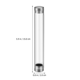 Operitacx Pack of 10 Storage Containers for Pens Display Cases for Single Pens Pen Display Tubes Pen Bags Pen Container Plastic Empty Pen Boxes Acrylic Cylinder Display Stand