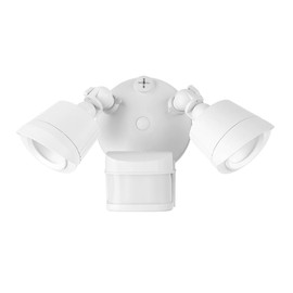 Savoy House 4-Flood Light-MS-A2-3000K-WH Savoy House Outdoor Flood Light with Motion Sensor Covers 270 Degrees, Integrated LED 2-Light 44 Total Watts, 7" H x 8" W, White