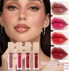 Lip Tint,4 Stück Glitzer Lipgloss Set,Klarer Lipgloss Feuchtigkeitsspendendes Lippenglühöl,Klare Aufpolsternde