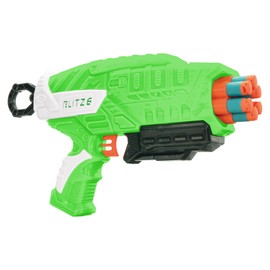 Air Warriors: Blitz 6 - Dart Blaster, 12 Accu-Blast Darts, 6 Chamber Barrel, Automatic Rotating Barrel, Shoots Up to 80ft, Kids Toy, Ages 6+