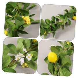 Abaodam Lemon Cane Eucalyptus Garland With Flowers Berry Wreath Wedding Decor Fake Vines Artificial Fruit Hanging Summer Decor