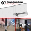 Sliding Glass Door Ratchet Lock with Chrome Finish,Glass Display Case
